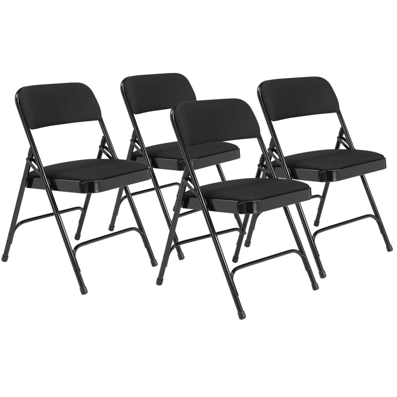 Chaises pliantes rembourrées 2200 Series Deluxe, Cadre noir / noir