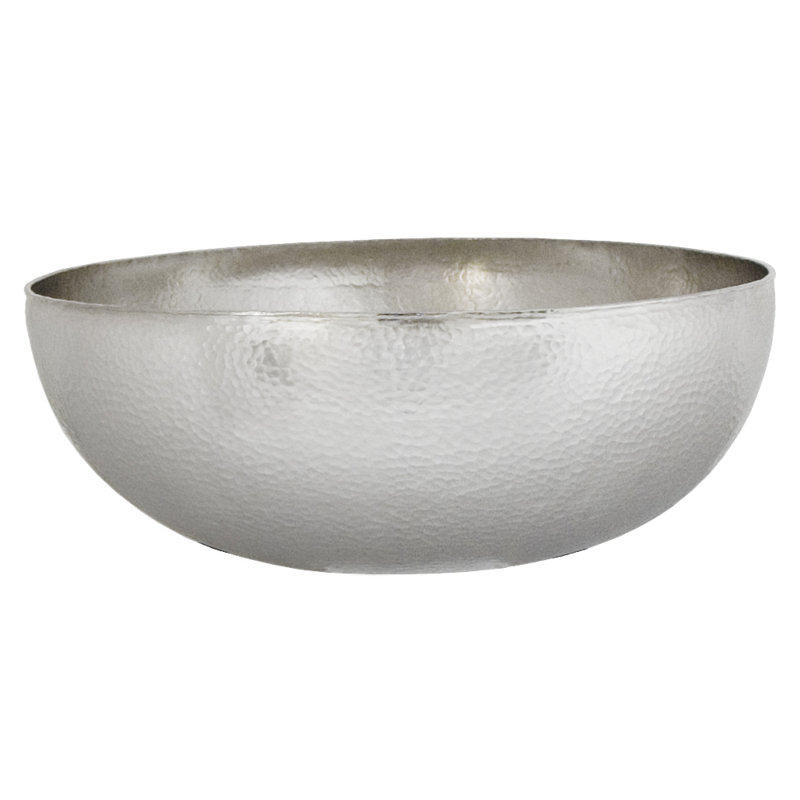 Maestro Metal Circular Vessel Bathroom Sink, Brushed Nickel