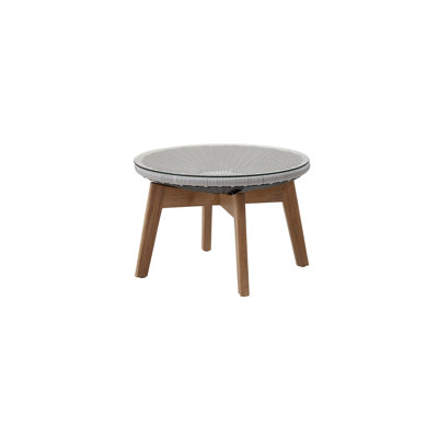Cane-line Peacock Footstool In Light Gray,clear
