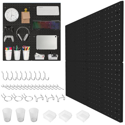 Trousse d'organisation murale modulaire en plastique à panneaux perforés