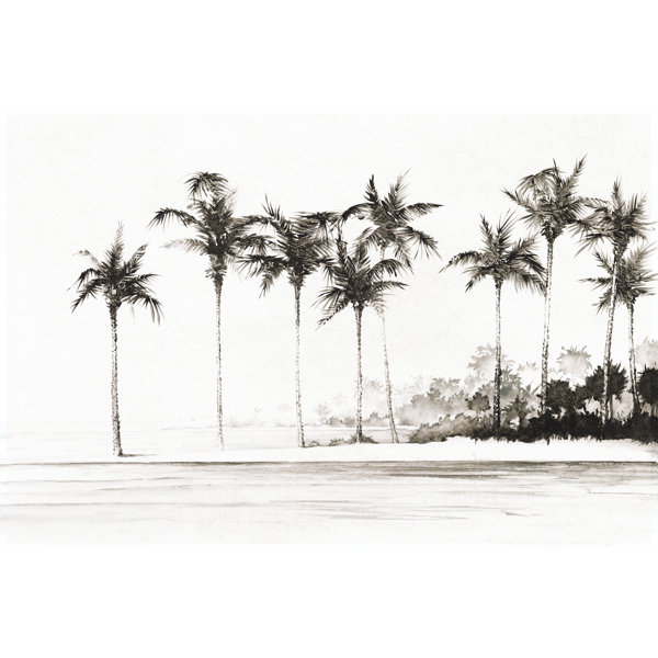 Bay Isle Home Palm Trees Beach - Wrapped Canvas Painting | Wayfair.co.uk