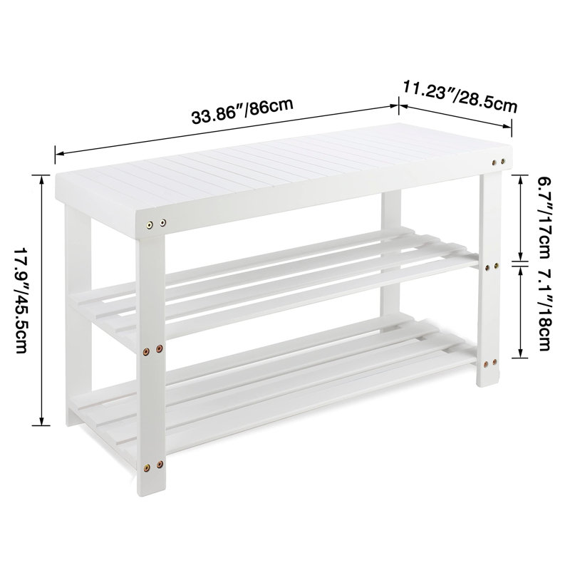 Premium Wooden Shoe Cabinet For Home, White