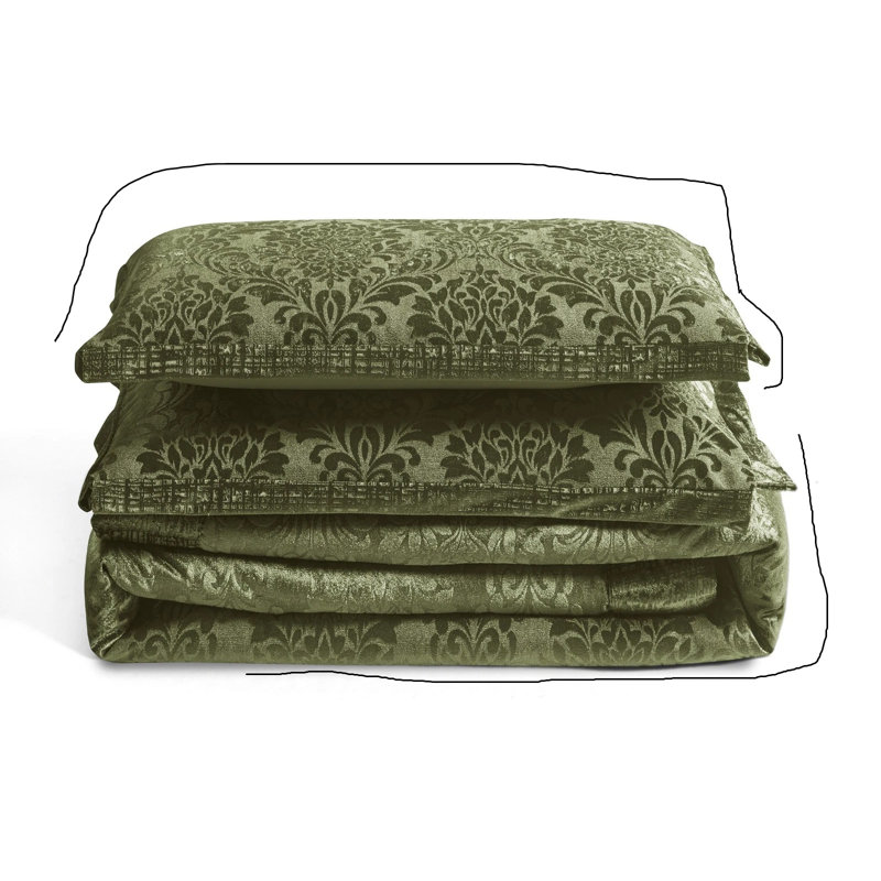 Microfiber Bedspread with Pillow Shams Included, Double Bedspread + 2 Standard Shams, Green