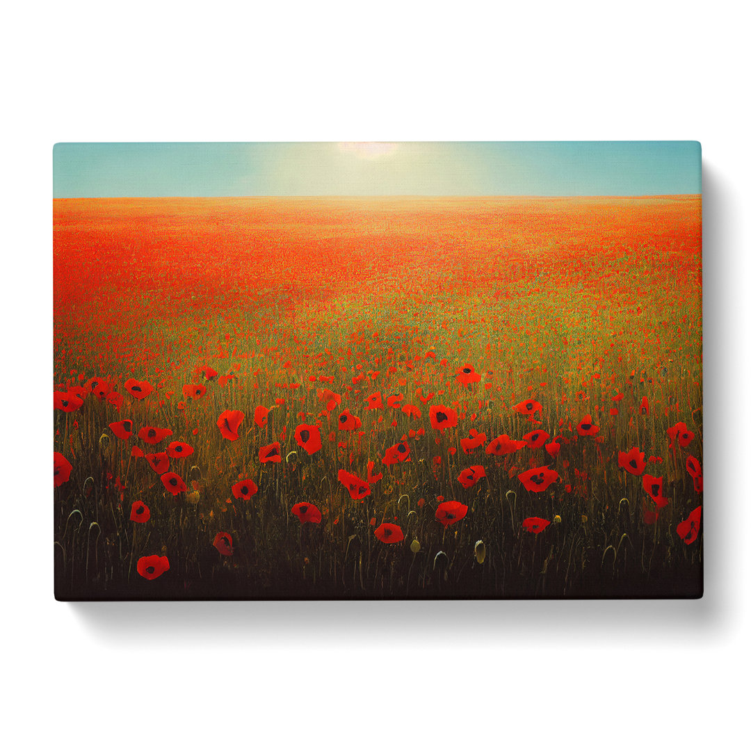 XXX-H1022-WF-6503X Otherworldly Poppy Field Flowers - Wrapped Canvas Print