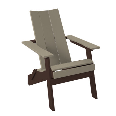  Adirondack pliant moderne. Bois vieilli et brun Tudor