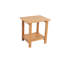 Table d'appoint d'extérieur imitation bois avec rangement à deux étages