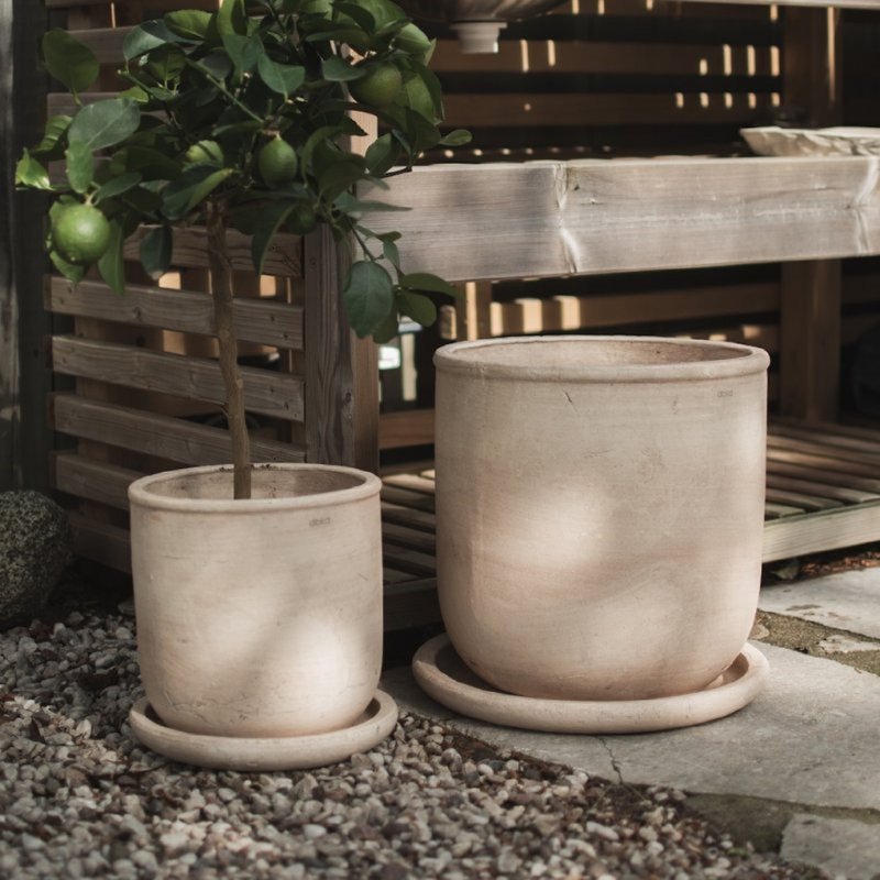 Terra Pot Large - Sable, H 14,17 po x l 12,99 po x P 12,99 po