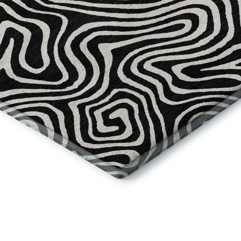 Tapis tourbillon AMF1030 de qualité supérieure lavable à la machine, Rectangle 3 pi x 5 pi