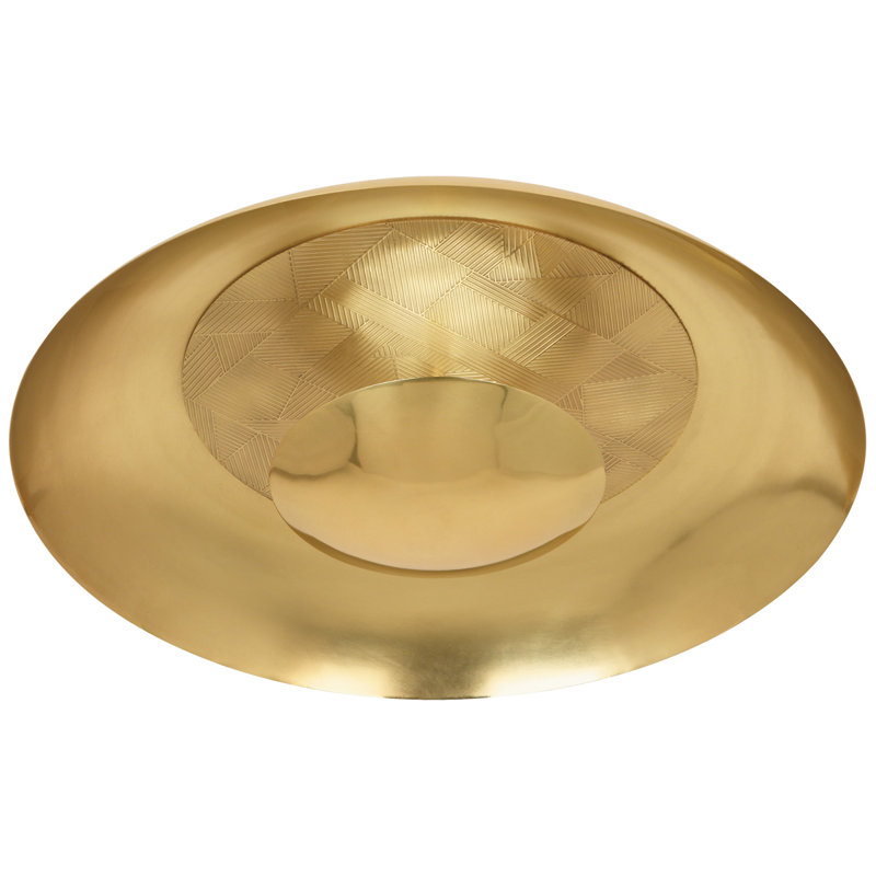 Brut Flush Mount, Modern Brass