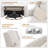 Ivory Bouclé Power Recliner With USB Charging – Modern Wingback Armchair For Living Room Or Nursery -Beige-1125180502