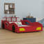Lit de voiture de course, lit plateforme en forme de voiture avec roulettes-434477780