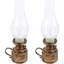 Ensemble de 2 lampes à kérosène rétro pour maison avec lampe à kérosène à DEL et lampe à kérosène pour table de maison