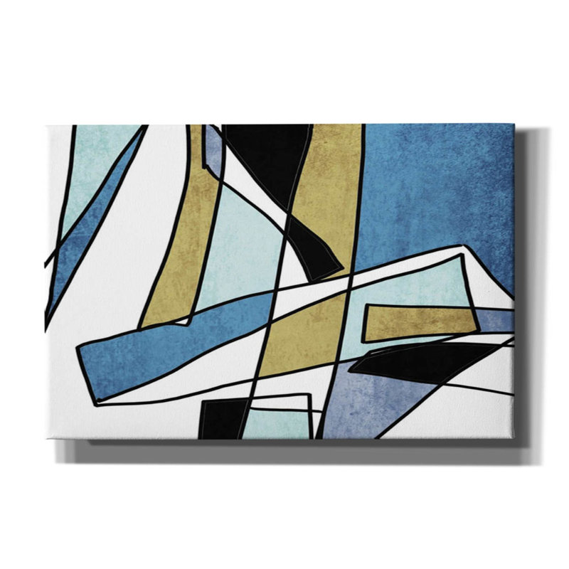 «Abstract Line Art 29» par Irena Orlov, art mural sur toile, H 12 po x l 18 po x P 0,75 po