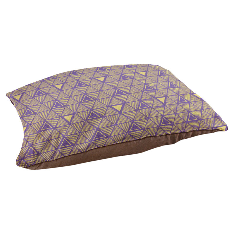 Coussin pour chien Chen, Petit (l 28 po x P 6 po x H 18 po), Mauve/jaune