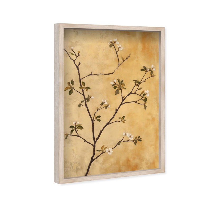 Oliver Gal Nature's Grace Floral & Botanical - Luxury Shadowbox Framed Wall Art, 32" H x 22" W, Cream