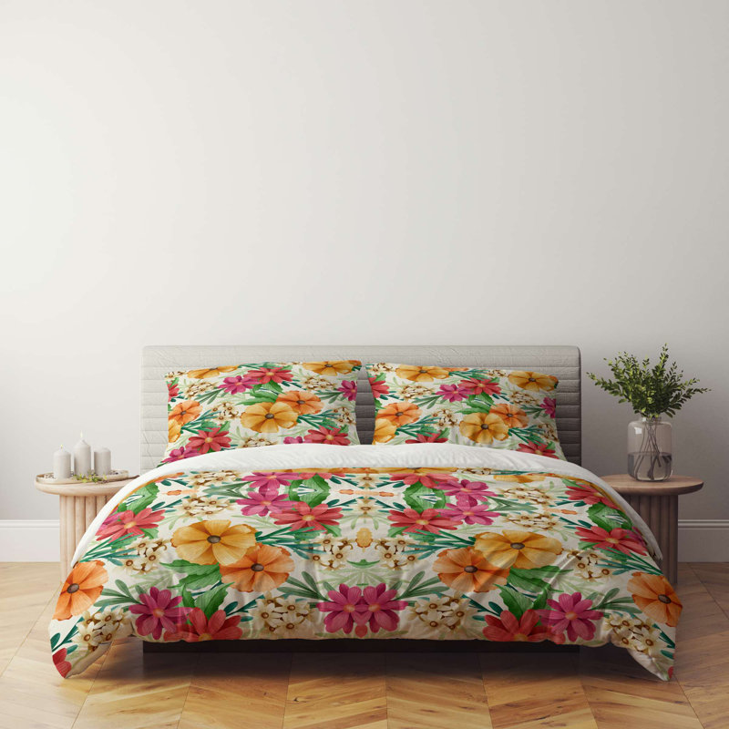Luxury King Quilt Cover Set (3 Pieces) - 70% Polyester / 30% Cotton, 94.5 x 86.6 inches | Soft & Durable, 120 Thread Count, Button Closure Duvet Cover & Envelope Pillowcases | Machine Washable, Elegant Home Bedding