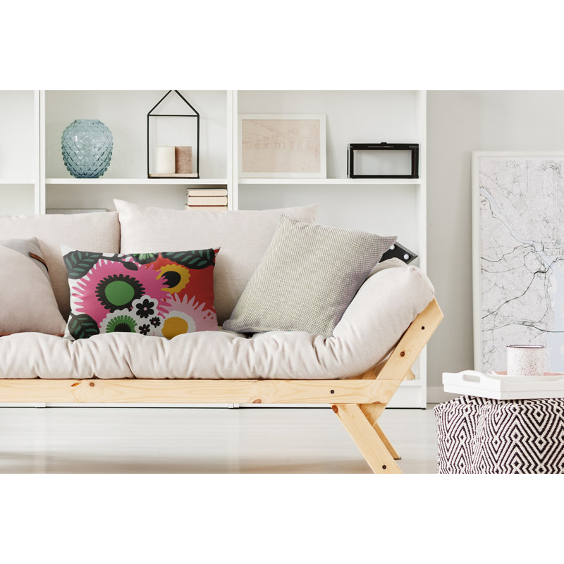 Mars Microsuede Lumbar Throw Pillow, White/Black/Red/Pink/Green