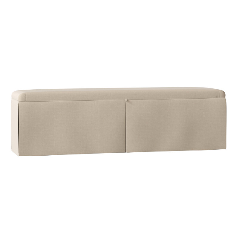 Banc de rangement à couvercle rabattable Ryan, H 21 po x l 72 po x P 18 po, Os Elizabeth, Noir