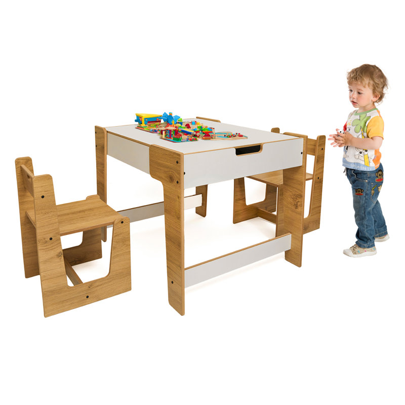 Minera Kids 48 Piece Square Play Or Activity Table and Chair Set