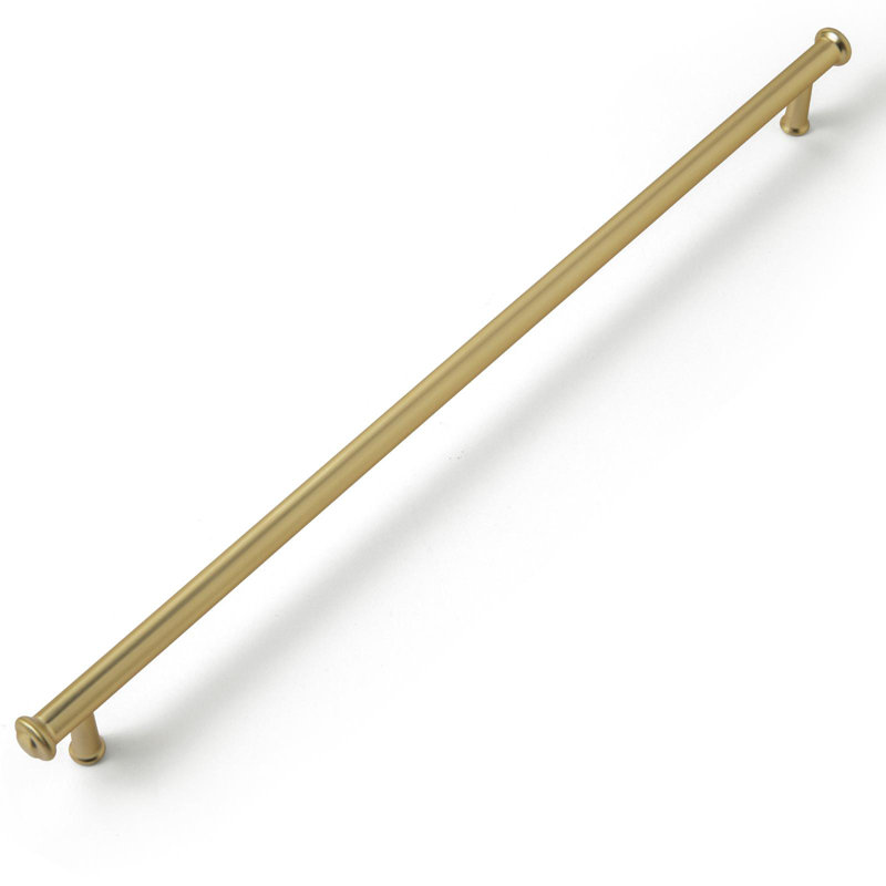 Cabinet Bar Handle, 12 3/5", Brushed Brass