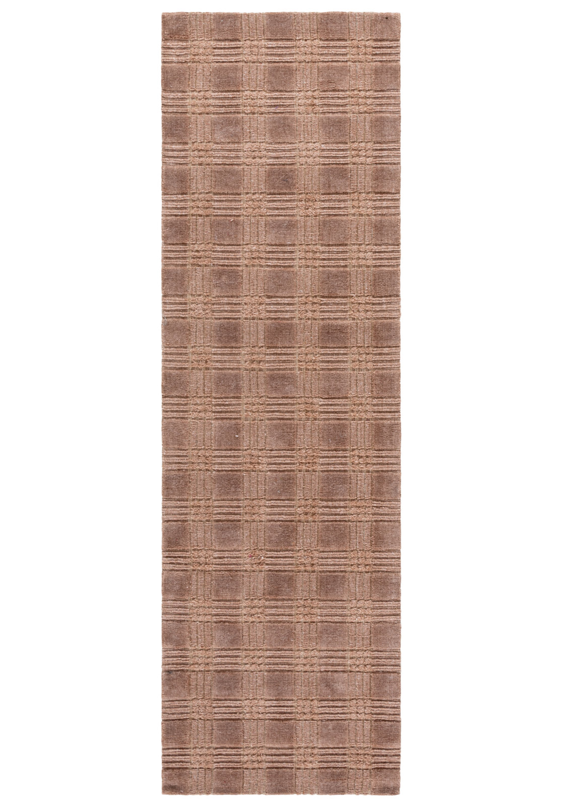 Hand-Loomed Plaid Performance Rug, Runner 2'3" x 8'