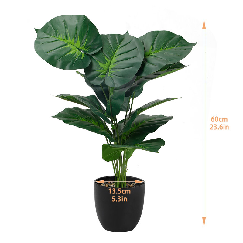 Grande plante artificielle verte en pot