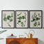 «Forest Foliage on Linen I», toile tendue sur mesure avec châssis, 3 pièces