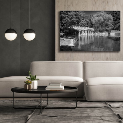 'The Koi Pond At Hyeonchungsa Shrine' by Rick Berk Canvas Wall Art