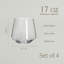 over&back Modern Mouth-Blown Glassware - Set of 4 Contemporary Stemless-99312950