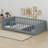 Floor Platform Bed With Built-In Book Storage Rack-1374057396
