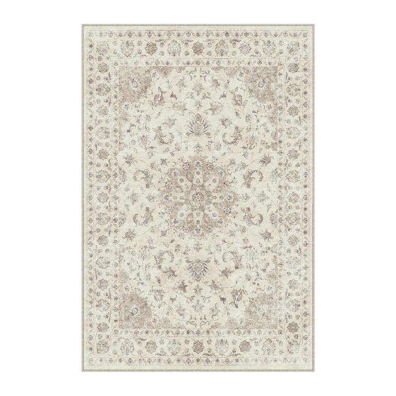 Stella Machine Washable Oriental Area Rug With Non-Slip Backing, Rectangle 8' x 10'