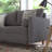 Mid-Century Modern Sofa with Tufted Upholstery & Solid Wood Legs-669879205