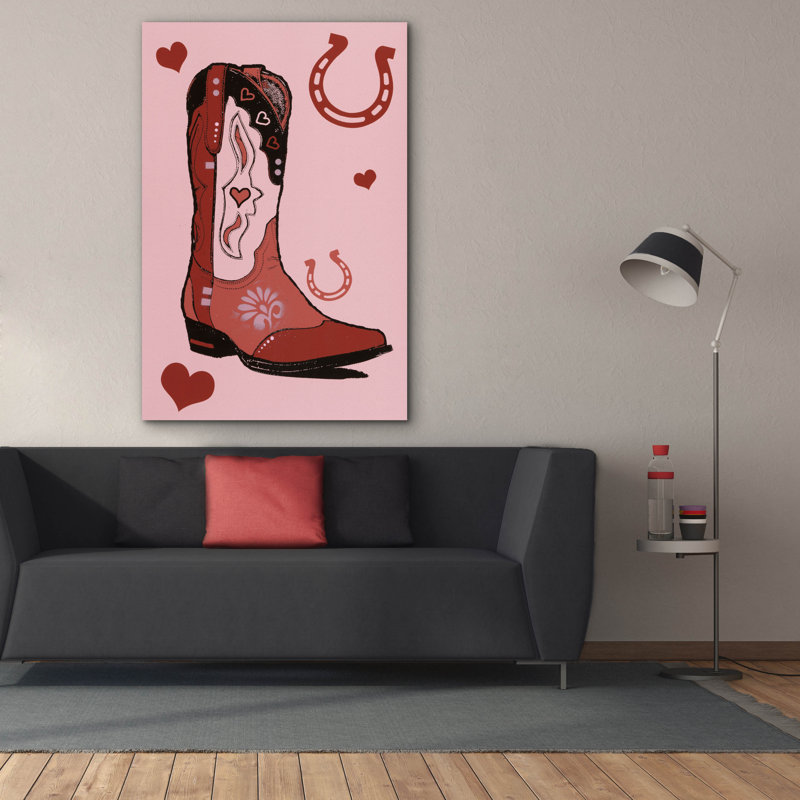 'Cowgirl Boot' by Dean Russo Canvas Wall Art, 60" H x 40" W x 1.5" D