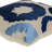 Parkland Collection Clove Beige Abstract 22" x 22" Cotton Decorative Throw Pillow