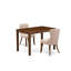 Ensemble de 5 pièces pour petits espaces comprenant une table de salle à manger rectangulaire et 4 chaises Parson rembourrées, 30 x 48 po, noyer antique-1867620