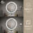 Gaulrapp Frameless Rounded Anti Fog LED Lighted Dimmable Wall Mounted Bathroom Vanity Mirror-2083067516