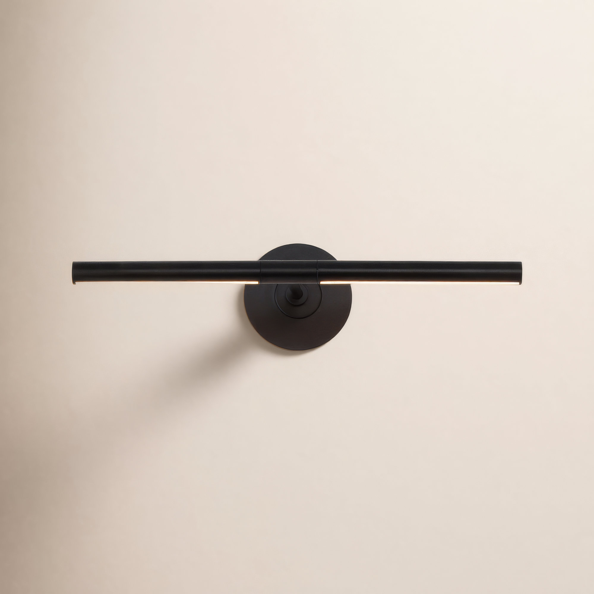 Demontrey Single Light Aluminum Dimmable LED Armed Sconce, 4.5" H x 19" W x 8.75" D, Black/White