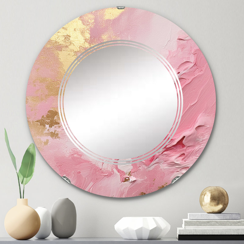 Waggener - Miroir mural moderne rond, 24 po x 24 po