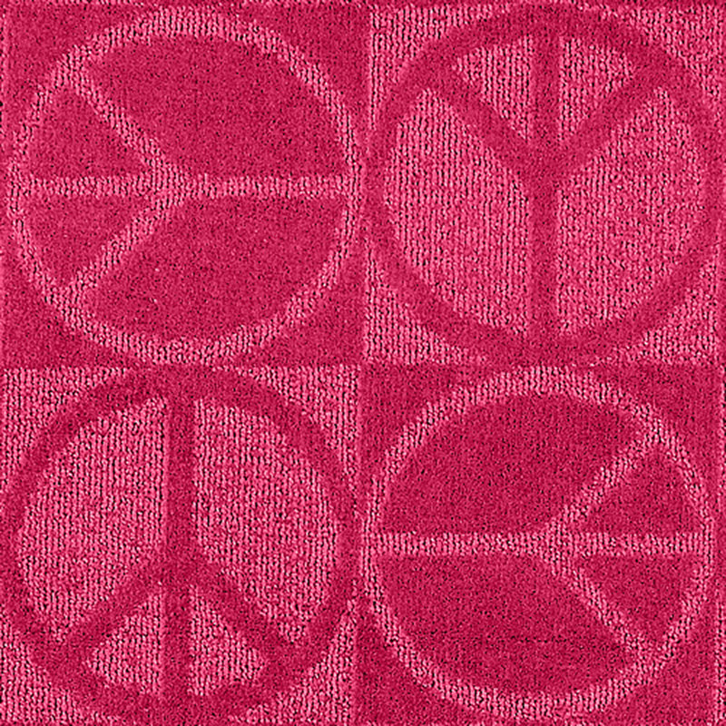 Tapis géométrique rose touffeté, Rectangle 5 pi x 7 pi