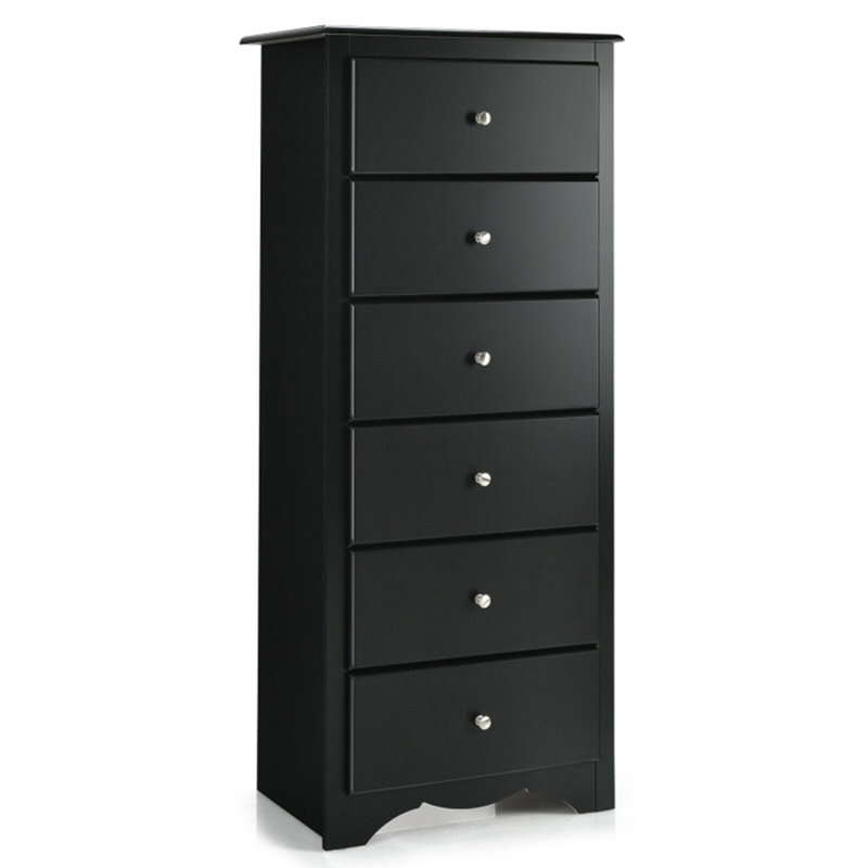 Badamo 23.5'' W 6 - Drawer Dresser, Black