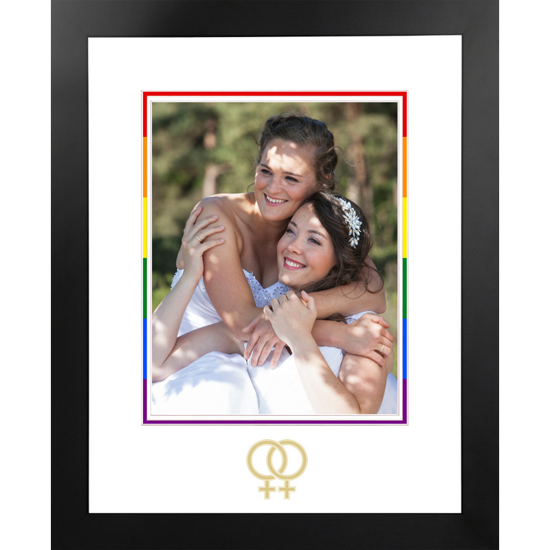 Cadre photo de mariage portrait Haninerm, Noir / or