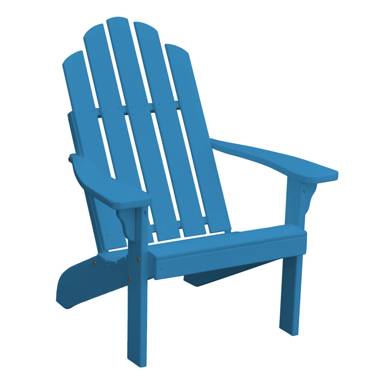 Chaise Adirondack en bois Urich, Bleu Cara¨ïbes