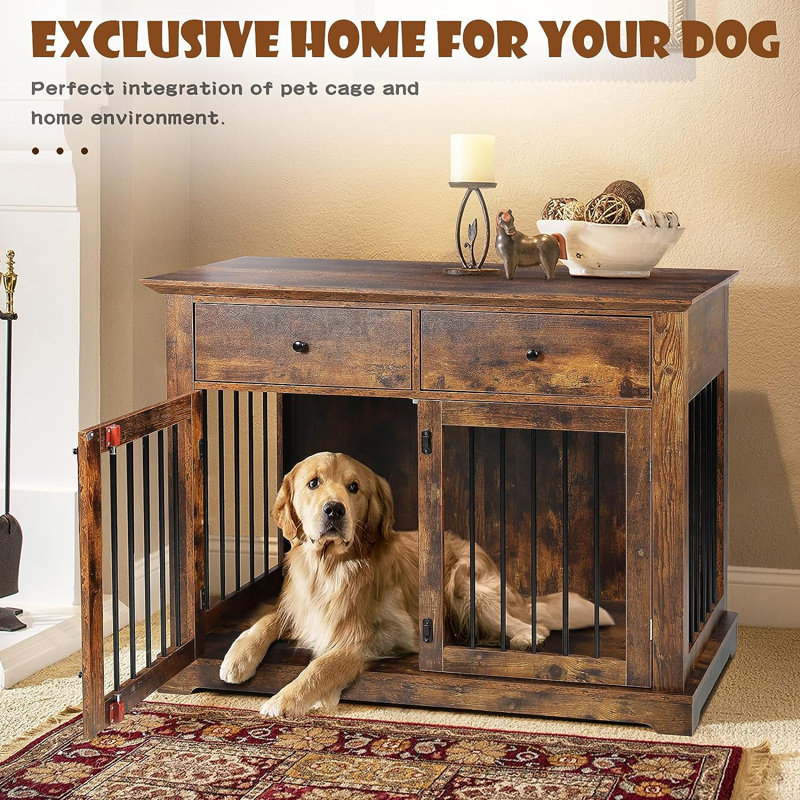 Meuble de caisse pour chien Cranbrook, Brun