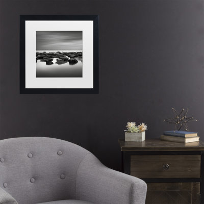 Framed Wall Art - Dave Macvicar ‘High Tide’ Wall Decor with Matted Frame - Living Room, Kitchen, and Bathroom Art - 11x11