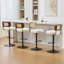 Tabourets de bar pivotants à hauteur ajustable 360 ° avec dossier en rotin-1684136860