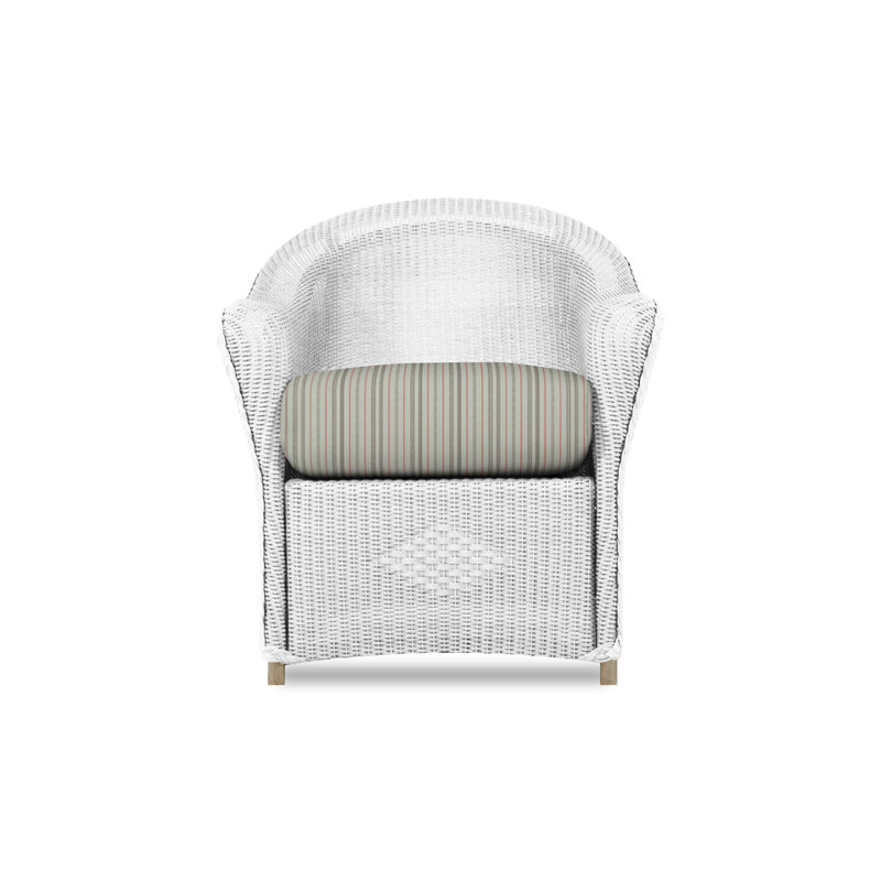 Reflections Outdoor Dining Armchair, Demo Oatmeal, White