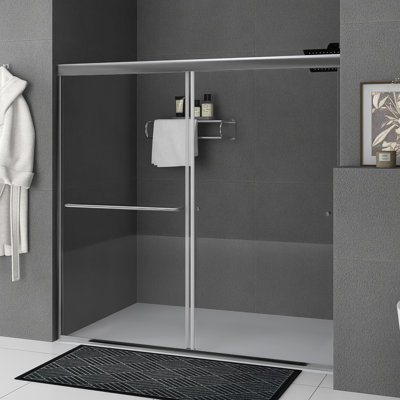 60 In. W X 58 In. H Sliding Framed Shower Door