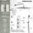 Thermostatic Dual Showerheads System, Wall Mount 12" High-Pressure Rainfall Shower Faucet with Handheld Spray and Body Jet-109486859
