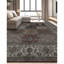 Wool Oriental Area Rug in Brown/Ivory/Burgundy