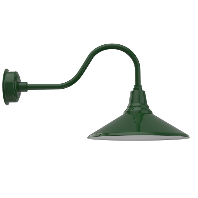 Luminaire de grange d’extérieur Albali, Vert rétro, H 17,25 po x l 18 po x P 32,75 po